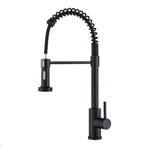Genérico - Grifo Llave Lavaplatos Monomando Cocina Extensible Flexible Negro
