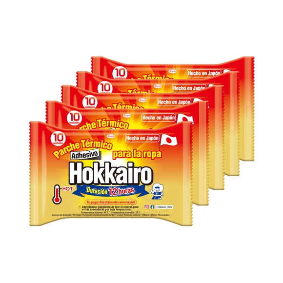 PACK X5 (50 Uni) Parche Térmico Hokkairo