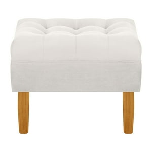 Bodevir - Pouf Wood 1C Felpa 04 Crudo