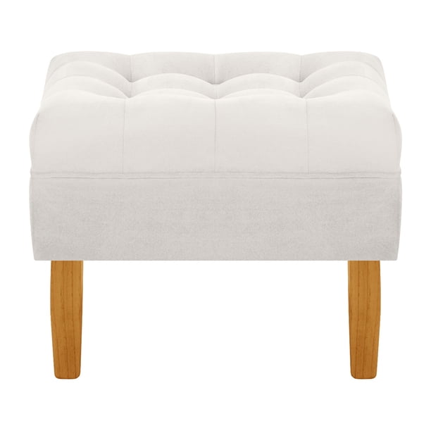 Pouf Wood 1c Felpa 04 Crudo