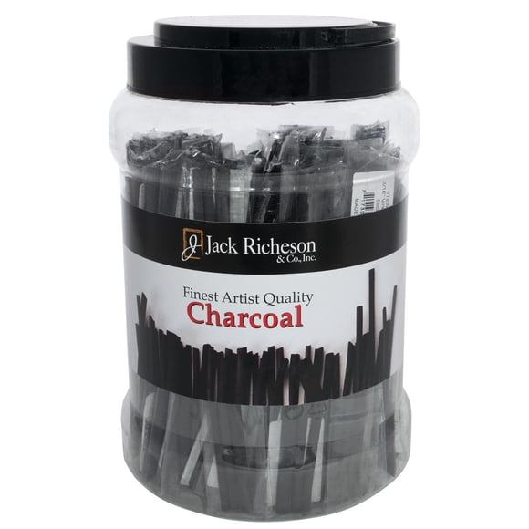 Barrita de carbón Jack Richeson Soft Vine, no tóxica, paquete de 144