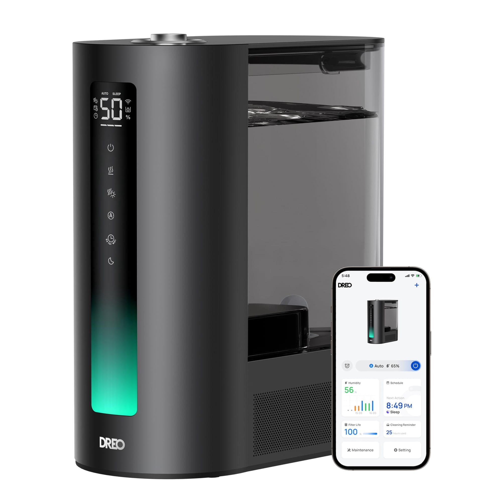 Humidificador Dreo De 6 Litros Con Vapor Cálido Y Frío Para Dormitorio Y Habitación Grande