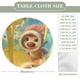 thumbnail image 2 of Pookoo-theme Fitted Round Tablecloths Elastic Edged Table Covers Waterproof Table Cloth for Kitchen Holiday Party Tables Decor 120cm, 2 of 6