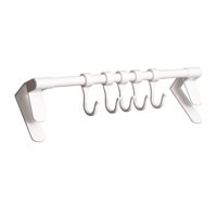 Magideal - Barra De Toalla Para Puerta De Armario, Utensilios Para Colgar, Estante Sin Taladro, Organización Con Ganchos, Soporte Para Toalla De Té Para El Baño