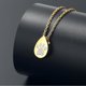 thumbnail image 3 of Collar relicario cenizas o recuerdos mascotas gotita huella brillante golden, 3 of 3
