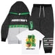 thumbnail image 1 of Conjunto de 3 Piezas para Niños Minecraft: Sudadera con Capucha, Camiseta y Pantalones Jogger Gris Talla 10/12, 1 of 6