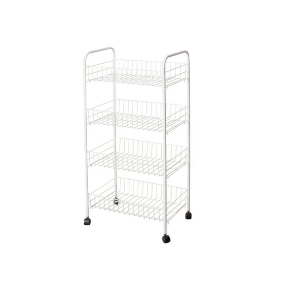 Carro Organizador 4 Canastos Con Ruedas Blanco, 1 Un