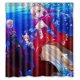 thumbnail image 1 of Cortina de ducha de baño con diseño de arquera Foxgirl vestida de rojo y anime submarino, con ganchos, tamaño 66 x 72 pulgadas, 1 of 3