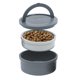 thumbnail image 1 of Comedero para mascotas KindTail 280 ml/600 ml gris con tapa y asa, 1 of 9