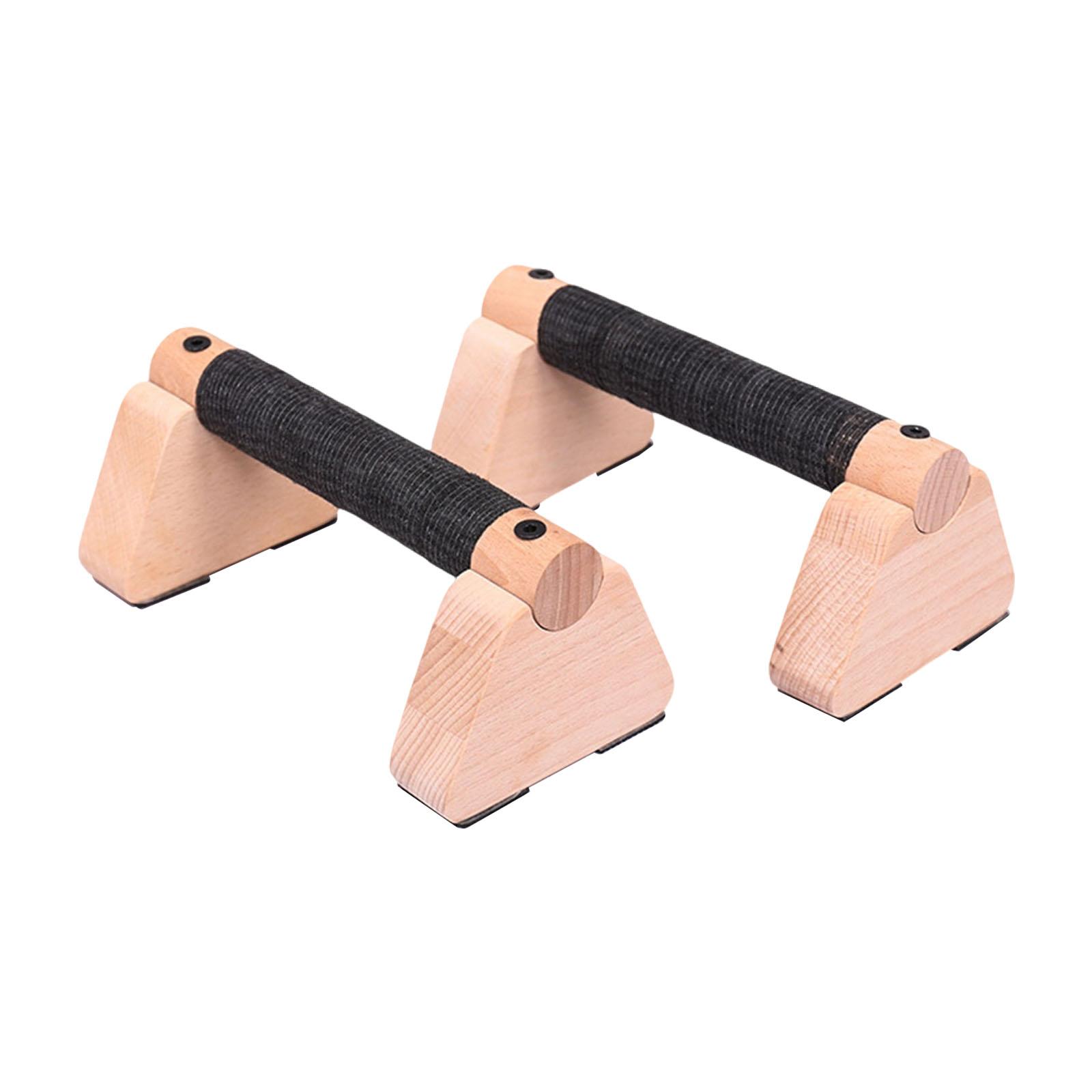 Ioensy - Barra De Flexiones De Madera De 2 Piezas Con Asas Portátiles Para Ejercicios De Suelo De Hombros Para Hombres De 20 Cm