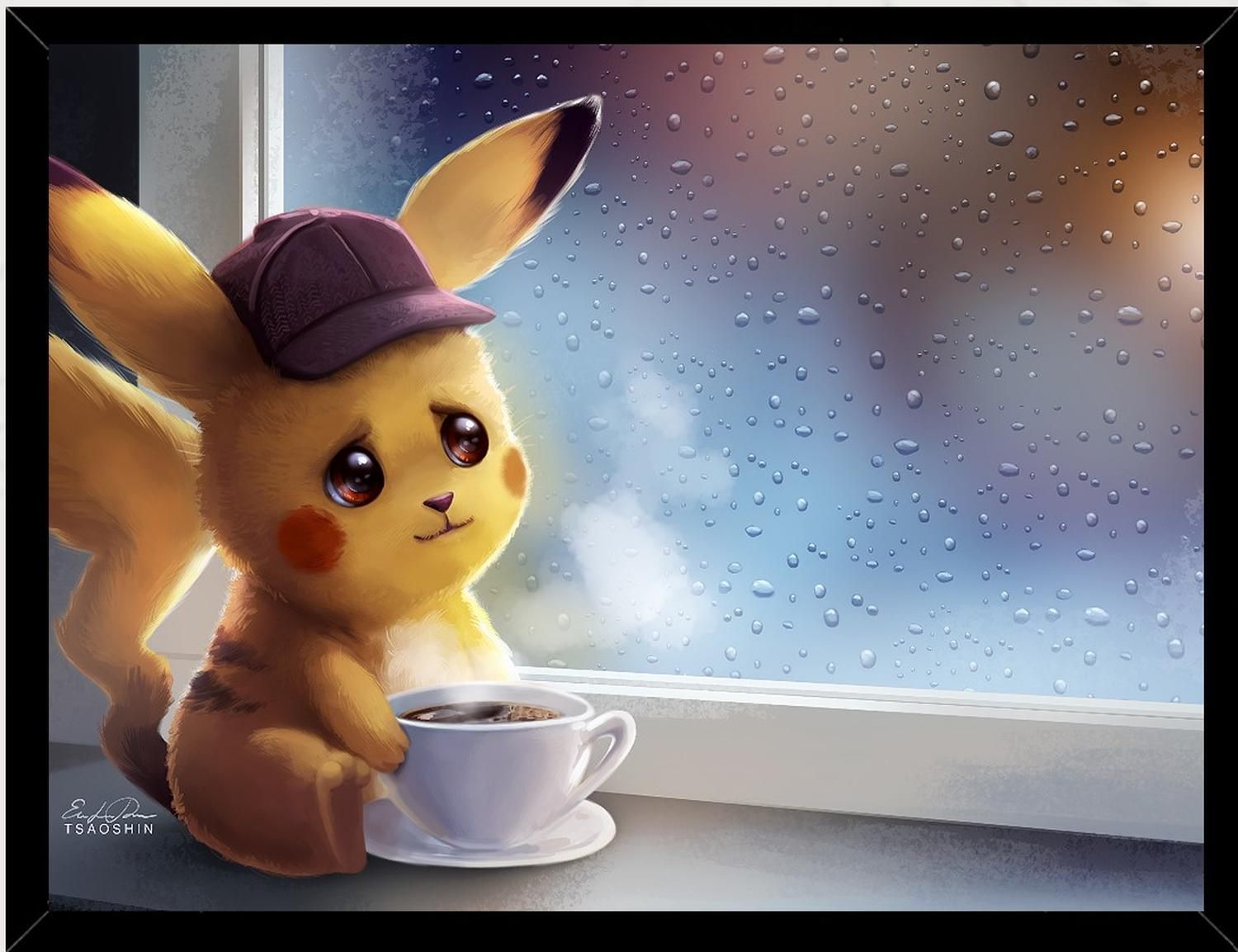 Genérico - Cuadro Decorativo Pikachu Medidas 30X40 Cm