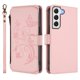 thumbnail image 2 of Funda Cartera Mariposa para [Samsung Galaxy S22 5G] con Soporte y Cremallera Rosa, 2 of 6