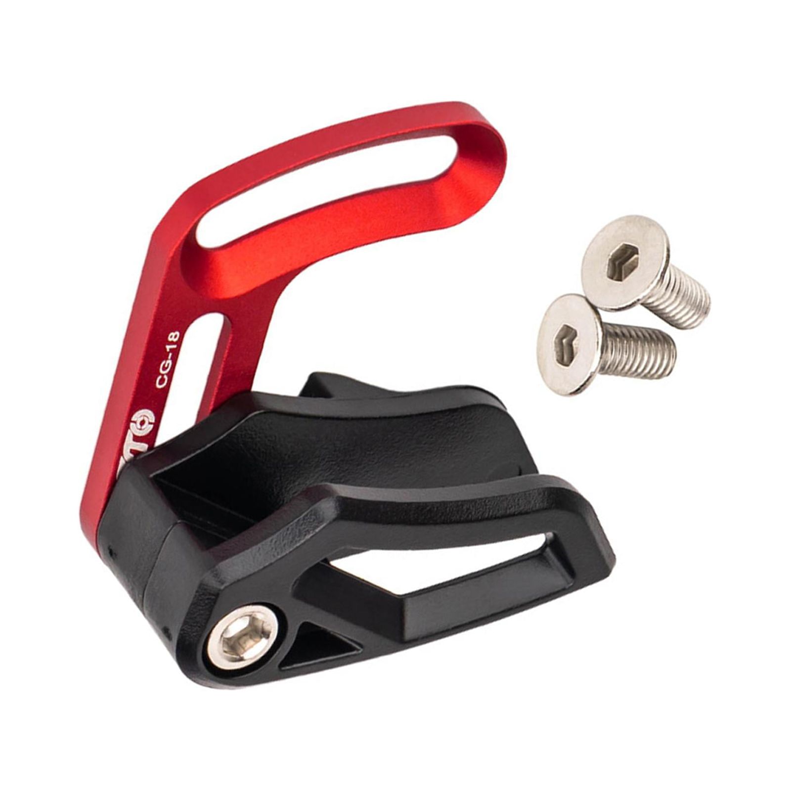 Magideal - Guía De Cadena De Bicicleta, Protector De Cadena De Bicicleta De Montaña, Tensor De Cadena De Bicicleta, Protector De Cadena De Piñón De Un Solo Disco Rojo