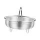 thumbnail image 3 of Cesta vaporera de acero inoxidable, cesta vaporera para arroz, lavadora de arroz, construcción sólida, cesta vaporera para verduras, mariscos y pollo L, 3 of 5
