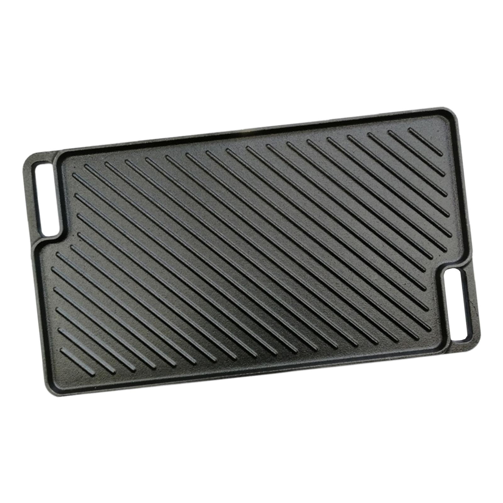 Bothyi - Parrilla Reversible De Hierro Fundido Para Cocinar Delicioso Camping Para Estufa Interior