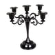 thumbnail image 3 of Candelabro De Metal Con 5 Brazos Para Velas, Candelabro Para Fiestas, Cenas, Color Negro, 3 of 5