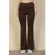 thumbnail image 1 of Pantalones Acampanados con Rayas Laterales en Contraste, Negros, 1 of 2