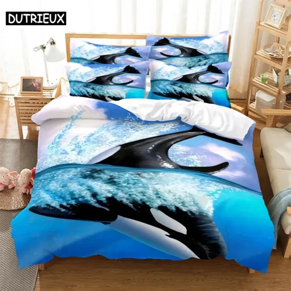 Marine life Bedding Set Duvet Cover Set Bedding Digital Printing Bed Linen Size Bedding Set Fashion Design Bed Sheets