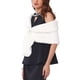 thumbnail image 4 of INSPIRE CHIC Capa de Envoltura de Piel Sintética para Mujer para Fiesta de Boda Nupcial con Broches de Perlas Falsas y Diamantes de Imitación L Blanco, 4 of 6