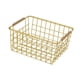 thumbnail image 3 of Cesta De Almacenamiento De Hierro Multiusos, Contenedor De Almacenamiento Metálico Para Armarios, Hogar, Dormitorio, Dorado, 28 X 17,5 X 12 Cm, 3 of 5