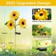 thumbnail image 4 of MMHF Luces solares de estaca para jardín con 2 unidades y 3 girasoles LED, 4 of 8