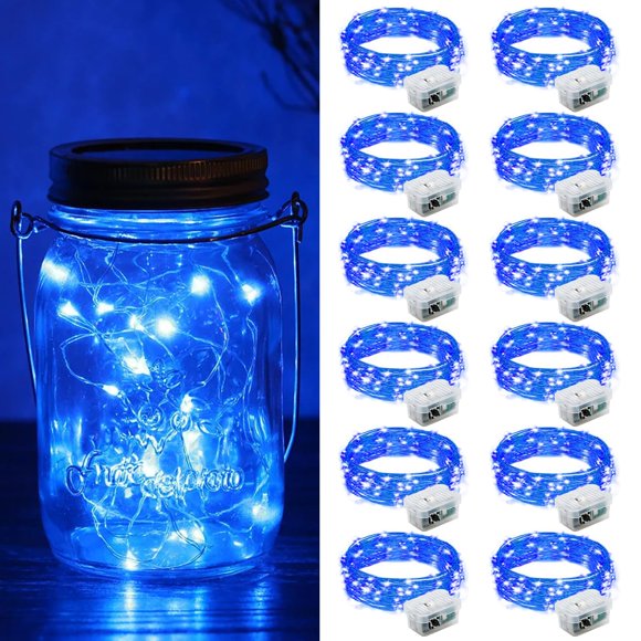 Luces de cadena ZGWJ 2 m 20 LED a batería, azul