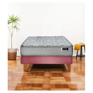Latam Home - Cama Europea Cannon Zen Urban 1.5 Plaza Tela Palo Rosa