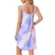 thumbnail image 3 of Vestido de dormir sin mangas con estampado floral para mujeres con bolsillos para ropa de noche cómoda y descanso M Tie-Dye, 3 of 6