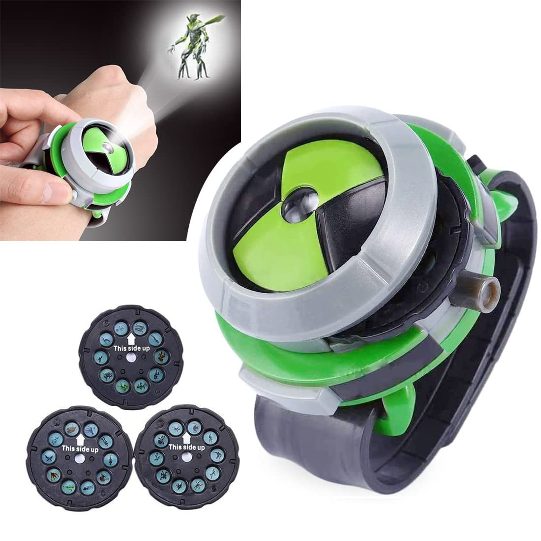 Reloj Proyector Grostmend Ben 10 Omnitrix Para Niños Con Tarjetas