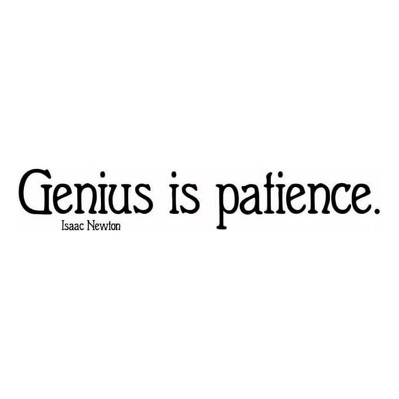 Decomural Genius Is Patience Isaac Newton WS-44091