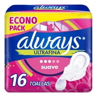 Toallas Higiénicas Suave Ultrafina 16 Un Always