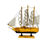 Decostilo - Adorno: Barco Velero De Madera 23Cm