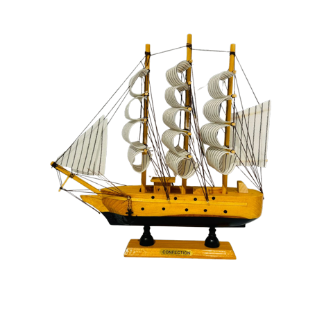 Decostilo - Adorno: Barco Velero De Madera 23Cm