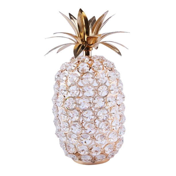 Figuritas de cristal de piña, estatua de fruta, cubierta de candelabro, colección de cubiertas de araña de diamantes de imitación, modernas para decor Cristal octogonal