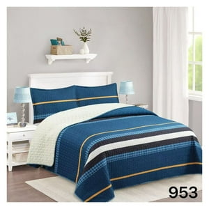 Genérico - Cubrecama Sherpa King - Azul Suecia M953