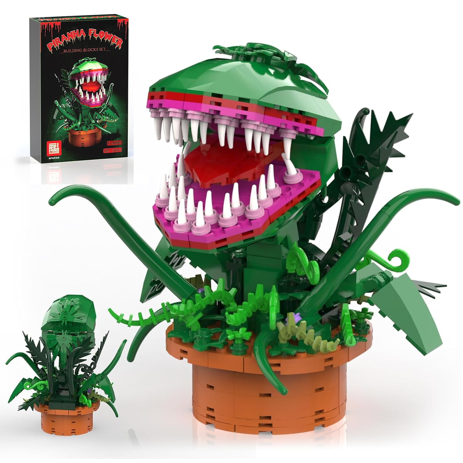 Juguete De Construcción Aphpaio Audrey 2 Piranha Plant Compatible Con Lego