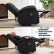thumbnail image 2 of Hot massage manual lounge chair, with rocker arms and rotating fabric, with cup bucket, for living room, black, 2 of 3