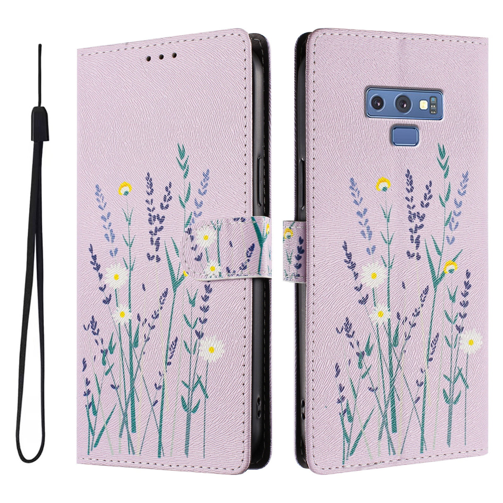 Foxdock Funda Tipo Cartera Para Samsung Galaxy Note 9 Con Soporte Y Correa – Diseño De Patrones Lindos