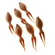 thumbnail image 5 of 6pcs se?uelos de pesca suave cebos dividida cola halibut se?uelo de la pesca bronceado, 5 of 5