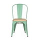 thumbnail image 2 of Silla Metal Tolix asiento Madera para Comedor Bar LF5-01W - Verde Agua, 2 of 5