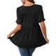 thumbnail image 3 of INSPIRE CHIC Blusas de Maternidad para Mujeres Boho con Volantes Cuello en V Mangas Cortas Camisas Sueltas y Fluidas Ropa Casual 2025 Negro XX-Grande, 3 of 6