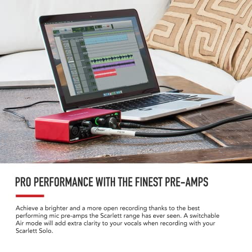 Interfaz de audio USB Focusrite Scarlett Solo 3.ª generación | Lider