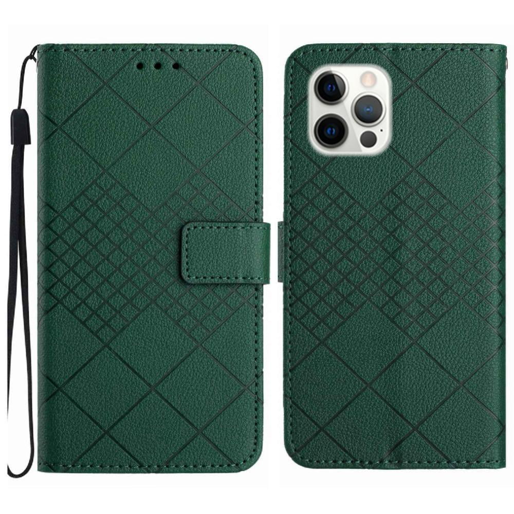 Foxdock - Funda Tipo Cartera Para Iphone 16 Pro Max Con Soporte Y Correa, Interior Tpu Antirrayas Verde