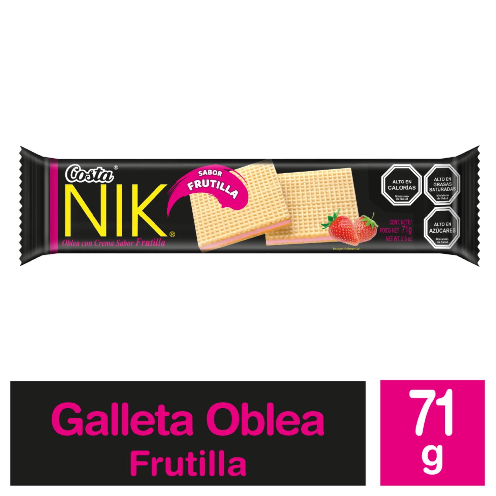Galletas Nik Frutilla Bolsa 71 g Costa
