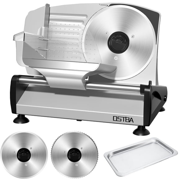 Rebanadora de carne eléctrica OSTBA de 200W para deli con cuchillas de 7.5''