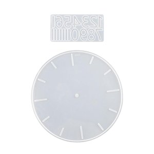 Magideal - Despertador Resina Fundición Diy Epoxi Adornos Hechos A Mano Modelo De Resina Reloj De Silicona Modelo Para Oficina Elaboración De Relojes Fabricación Números Arábigos De 37 Cm.