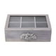 thumbnail image 4 of Caja De Te Porta Te Caja De Madera Para Te Gris 6 Divisiones, 4 of 7