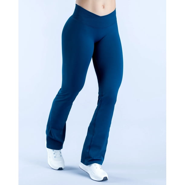 Calza Flare Acampanada Para Mujer Tiro Alto Gym
