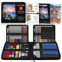 Set De Dibujo Kalour 140 Con Cuaderno De Bocetos Y Papel