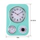 thumbnail image 4 of Reloj de pared Lily's Home 24 cm × 32 cm Turquesa Retro, 4 of 7